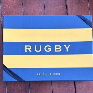 RUGBY-Ralph Lauren Rugby Blue & Yellow Striped Box. 2 boxes being sold together.